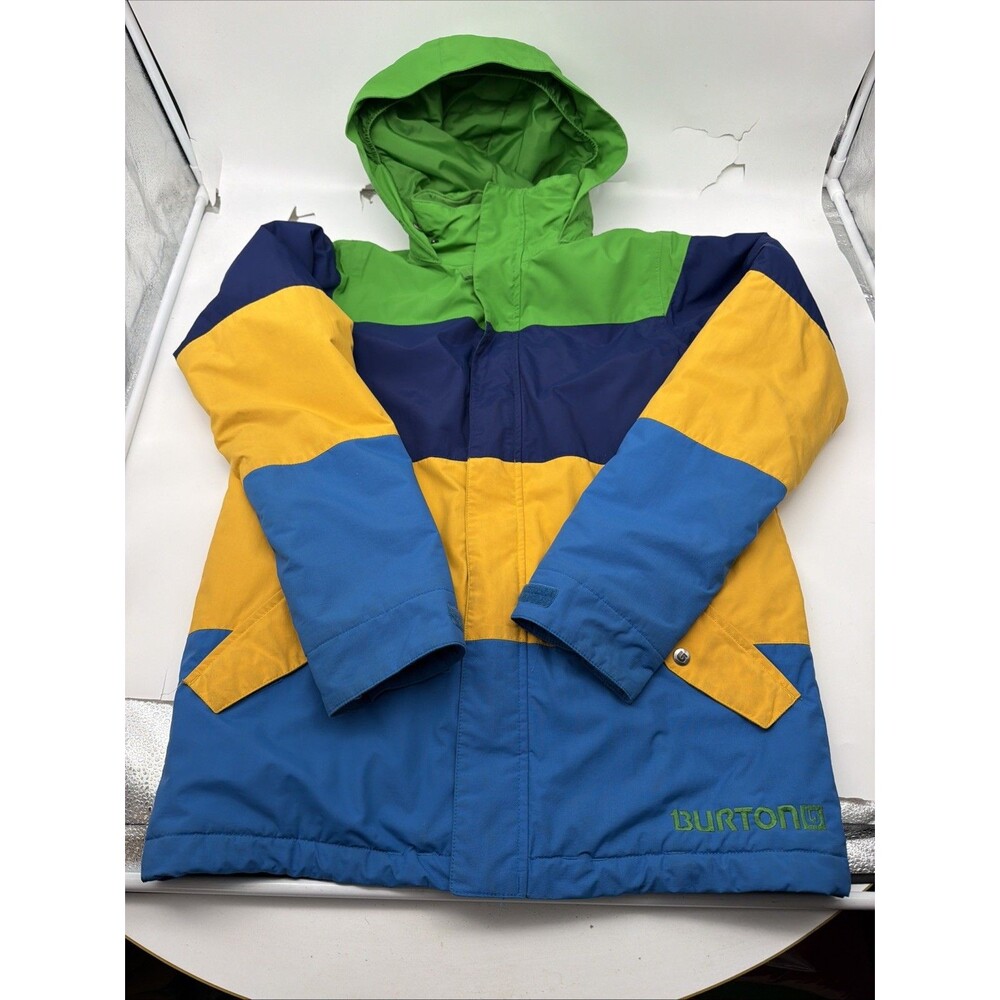 Burton Snowboard Ski Colorblock Dry Ride Coat Youth Large Waterproof Hooded